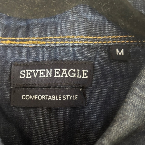 Men's Denim Shirt - Dark Blue - Picture 2 of 9